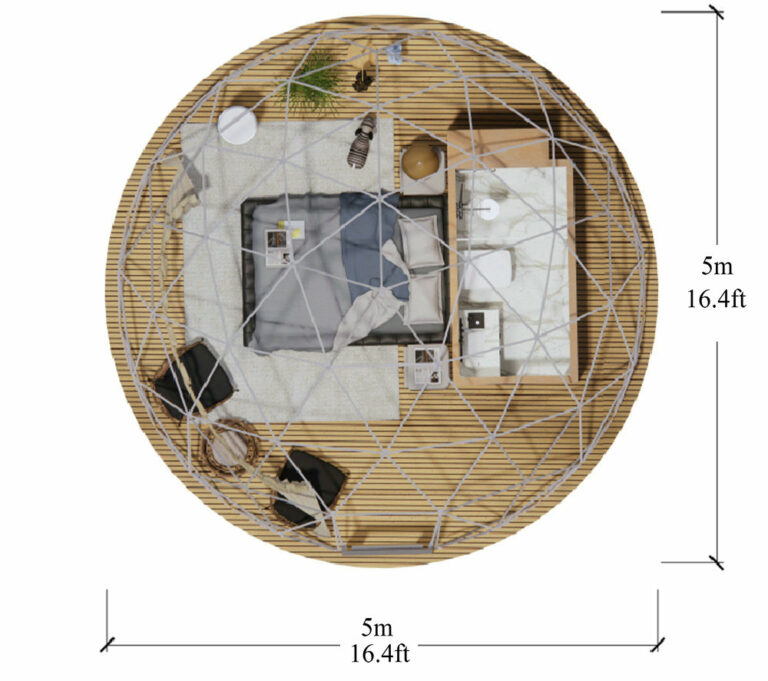 5m diameter dome tent