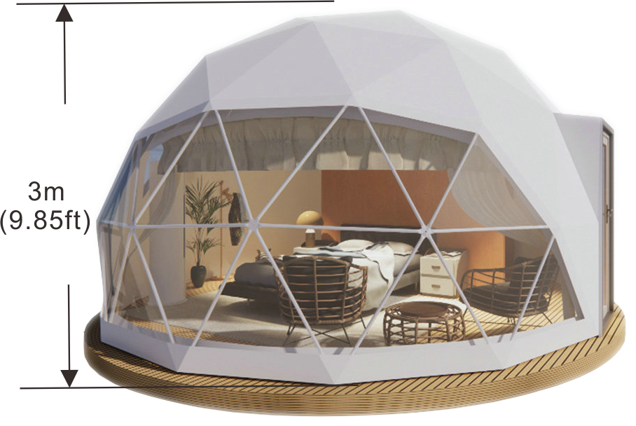 dome tent middle height